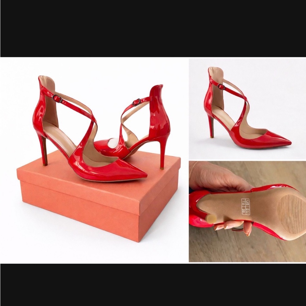 Elegant Red Patent Leather Heels